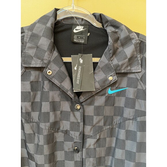 Nike Size M NEW Sportswear Icon Clash Black Woven Jacket CZ8170-010 Oversized - Picture 2 of 11